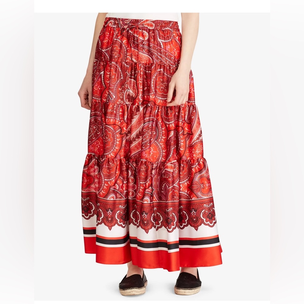 Ralph Lauren Paisley Boho Flowy Maxi Skirt in size smalll